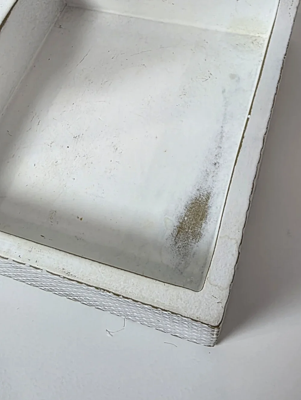 White Double-Tier Jewelry Stand with Tray